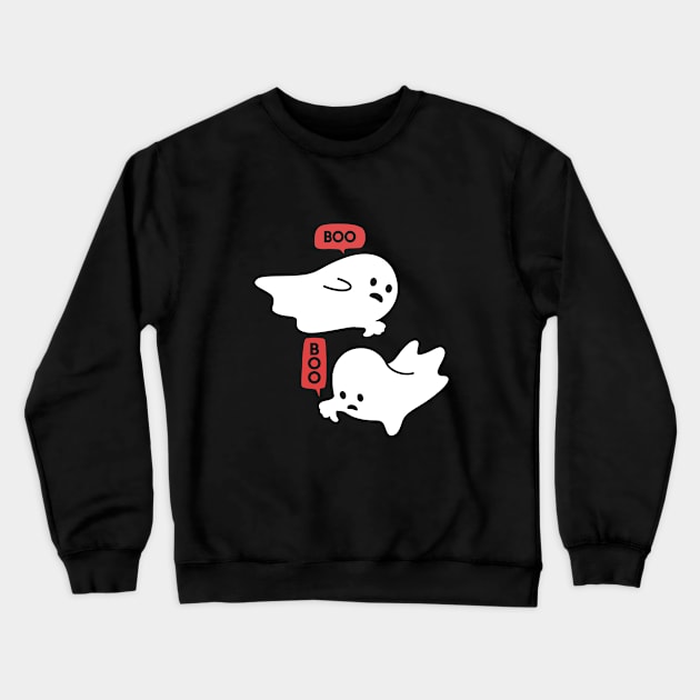 Disapproving Ghosts Boo Crewneck Sweatshirt by iconicole